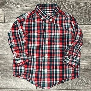 Janie and Jack plaid button down shirt